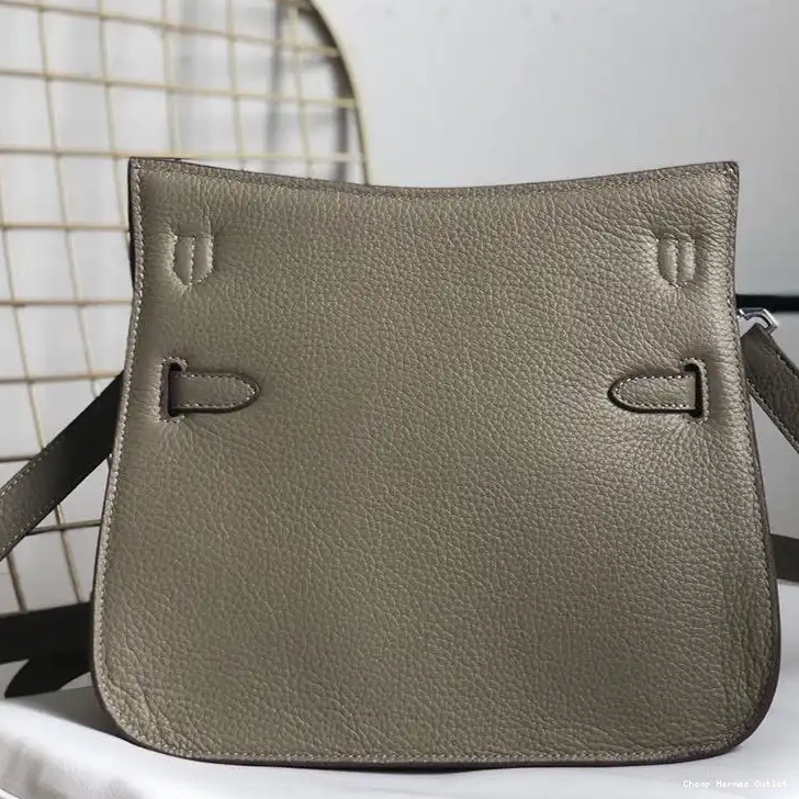 Affordable Clemence Bag Palladium Hardware Hermes Jypsiere Khaki In Leather 0508